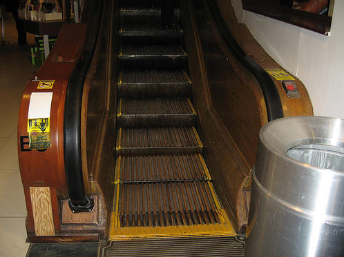  Macy*s wooden escalator New York City 